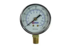 GB16160 By Coilhose | Pressure Gauge | 2-1/2" Chrome Dial Gauge | 1/4" Bottom Mount | 0-160 PSI