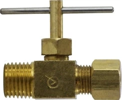 709101-0604 By Midland | Lead Free Needle Valve | 3/8" Compression X 1/4" Male Pipe | Brass | Replaces: 46005LF / 46-005LF