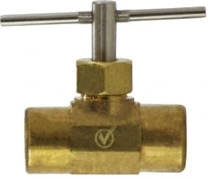 709134-04 By Midland | Lead Free Needle Valve | 1/4" Female Pipe X 1/4" Female Pipe | Brass | Replaces: 46056LF / 46-056LF