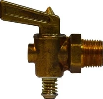 46070 By Midland | Drain Cock Fitting | Drain Cock With Lever Handle | 1/8" Male Pipe | Brass