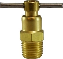 46082 By Midland | Drain Cock Fitting | Internal Seat With Pin Handle | 3/8" Male Pipe | Brass