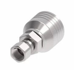 4SA6FJ6 Aeroquip By Danfoss | 4 Wire 4S Female JIC 37° Swivel (FJ) Crimp Fitting | -06 Female JIC 37° Swivel X -06 Hose Barb | Steel