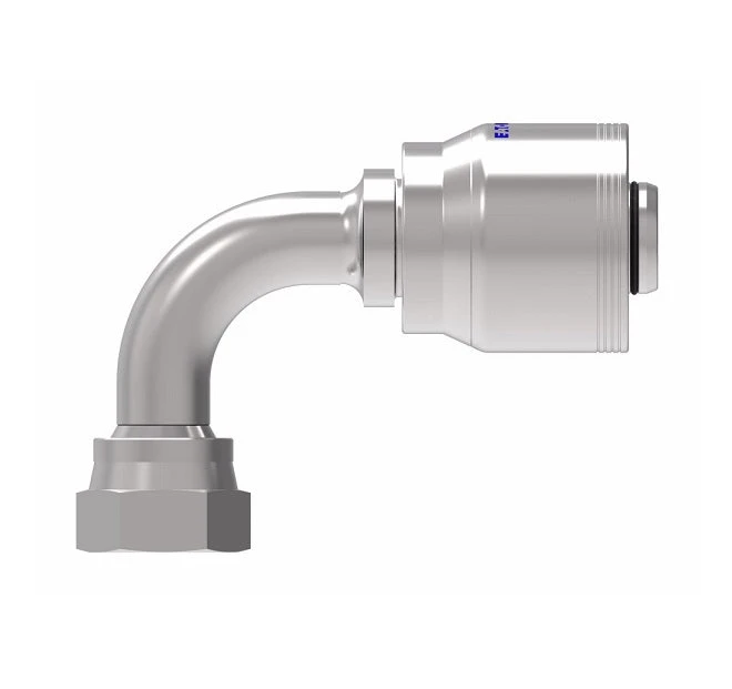 4SA20FRB16 Aeroquip By Danfoss | 4 Wire 4S Female ORS Swivel 90° Elbow (FRB) Crimp Fitting | -20 Female O-Ring Face Seal Swivel X -16 Hose Barb | Steel 2 4SA20FRB16 Aeroquip By Danfoss | 4 Wire 4S Female ORS Swivel 90° Elbow (FRB) Crimp Fitting | -20 Female O-Ring Face Seal Swivel X -16 Hose Barb | Steel - Image 2