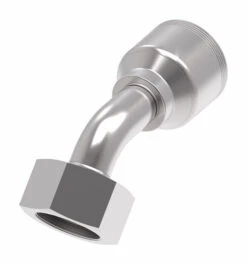 4S20DSA12 Aeroquip By Danfoss | 4 Wire 4S Female DIN 24° Seat Swivel DKO (Heavy) 45° Elbow (DSA) Crimp Fitting | S25 Female DKO/DIN 24° Seat X -12 Hose Barb | Steel