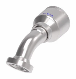 4S20FHA16 Aeroquip By Danfoss | 4 Wire 4S SAE Code 62 Flange 45° Elbow (FHA) Crimp Fitting | -20 Code 62 Flange X -16 Hose Barb | Steel