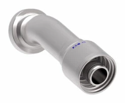 4S24FHF20 Aeroquip By Danfoss | 4 Wire 4S SAE Code 62 Flange (FHF) 30° Elbow Crimp Fitting | -24 Code 62 Flange X -20 Hose Barb | Steel -Hose Ware House 4S FHF Danfoss Aeroquip Crimp Fitting 3