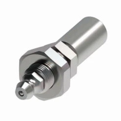 4TA2ZB3 Synflex Optimum By Danfoss | 4TA Fitting For Thermoplastic Hydraulic Hose | -03 NPSM Bulkhead With Grease Zerk And Jam Nut Fitting For -02 Hose | Carbon Steel