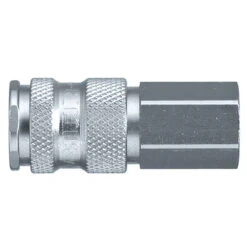 9214 25 13 By Parker | Legris Coupler Quick Disconnect | 1/4" Female BSPP Thread | 19 Mm Hex | 56 Mm Length | Straight | Nickel-Plated Brass/Steel