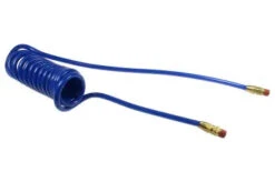 PR12-25B-B By Coilhose | Flexcoil Air Hose | 0.467" Hose ID X 3/4" Hose OD | 1/2" Male NPT Reusable Swivel Fittings | Blue | Polyurethane | 25ft