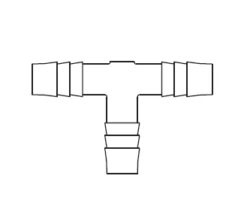 5026665 THERMOBARB® By NewAge | Natural Polypropylene Barbed Tee | 1/4" X 1/4" X 1/4" Hose ID | Bag Of 100