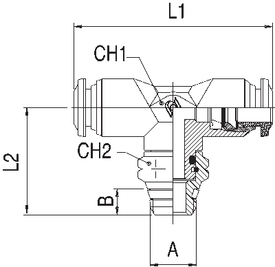50210N-8-3/8 By AIGNEP | 50N Series | Swivel Branch | 8mm Tube X 3/8" Swift-Fit Male | Tee | Pack Of 10 2 50210N-8-3/8 By AIGNEP | 50N Series | Swivel Branch | 8mm Tube X 3/8" Swift-Fit Male | Tee | Pack Of 10 - Image 2