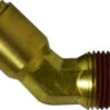 540604 By Midland | DOT Push-In Fitting | 3/8" Tube OD X 1/4" Male NPTF | 45° Elbow | Brass
