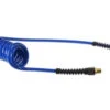 PU14-50A-B By Coilhose | Flexcoil Air Hose | 1/4" Hose ID X 3/8" Hose OD | 1/4" Male NPT Swivel & Rigid Strain Relief Fittings | Blue | Polyurethane | 50ft