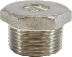 62638 By Midland | 150# Stainless Steel Fitting | Cored Hex Head Plug | 2" Male NPT | 304 Stainless Steel