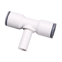 6388 56 00WP2 By Parker | Legris Plug-In Fitting | 1/4" Tube Size X 1/4" Tube Size | 36 Mm Length | Tee | Polymer | Pack Of 10