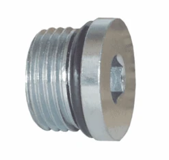 6408HHP-20 Dixon Valve Zinc Plated Steel Hollow Hex O-Ring Plug - 1-5/8"-12 Male SAE O-Ring Boss Thread