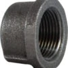 65478 By Midland | Malleable Iron #150 Fitting | 2" Female NPT | Cap | Black Iron