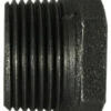 65526 By Midland | Malleable Iron #150 Fitting | Hex Bushing | 2" Male NPT X 1/4" Female NPT | Black Iron