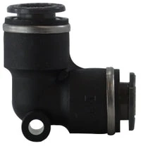 650400C By Midland | DOT Push-In Fitting | Union | 1/4" Tube OD | 90° Elbow | Composite Body