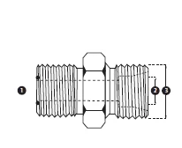 6605-04-L08-14 By AdaptAll | -04 Male ORFS X L06 Male DIN (Light Duty) Metric Port Dual Purpose | Adapter | Carbon Steel