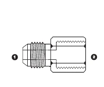 6620-20-20 By AdaptAll | -20 Male JIC X -20 Female ORFS | Solid Adapter | Carbon Steel