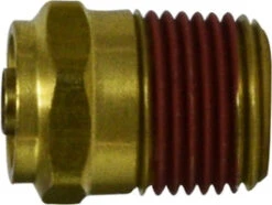 681208 By Midland | DOT Push-In Fitting | Connector | 3/4" Tube OD X 1/2" Male NPTF | Brass