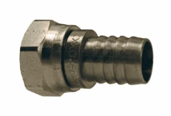 688-24 Dixon Valve Plated Steel Hydraulic Suction And Return Line Hose Stem - 1-1/2" Hose ID X 1-7/8"-12 Female SAE (JIC) 37 Deg. Swivel