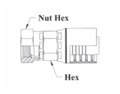 6GC10-12x12 By Couplamatic | Grip Crimp 6GC Series Coupling | 3/4" Hose ID X G-3/4-14 Thread Size Female 60° Cone Swivel | 3/4" BSPP Size | Straight | Trivalent Zinc Plating
