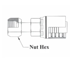 6GC30-10x10 By Couplamatic | Grip Crimp 6GC Series Coupling | 5/8" Hose ID X 1x14 Thread Size O-Ring Face Seal | ORF Female Swivel | Straight | Trivalent Zinc Plating