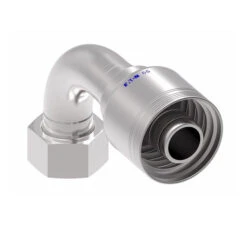 6SA20FRB20 Aeroquip By Danfoss | 6 Wire 6S Female ORS Swivel 90° Elbow (FRB) Crimp Fitting | -20 Female O-Ring Face Seal Swivel X -20 Hose Barb | Steel -Hose Ware House 6SA FRB Danfoss Aeroquip Crimp Fitting 3 1