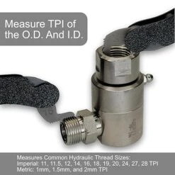 American Thread Identification Kit | Includes: Thread Pitch Gauge, Fitting Identification Cards, Vinyl Bag For Identifying NPT, JIC, ORFS, O-Ring Boss, NPSM, And SAE 45 -Hose Ware House 71Pdojh1voL. SX522