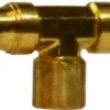 770404 By Midland | DOT Push-In Fitting | Branch | 1/4" Tube OD X 1/4" Female NPTF | Tee | Brass