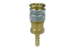 116 By Coilhose | Megaflow™ Automatic High Flow Series Coupler | Automatic | 1/4" Body Size | 3/8" Hose Barb | Straight | Brass (Type 11)