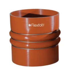 7968 By FlexFab | 6-ply Large ID Charge Air Connector (CAC) | 6.00" ID | 6.34" OD | Orange | 8" Overall Length