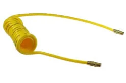 PR14-25-Y By Coilhose | Flexcoil Air Hose | 1/4" Hose ID X 3/8" Hose OD | 1/4" Male NPT Reusable Rigid Fittings | Yellow | Polyurethane | 25ft