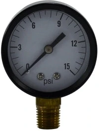 80005 By Midland | Standard Dry Gauge | 1/4" Male NPT Lower Mount | 2" Face | 0-160 PSI | Steel