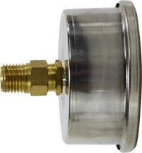80203 By Midland | Liquid Filled Gauge | 1/4" Male NPT Center Back Mount | 2-1/2" Face | 0-160 PSI | Stainless Steel