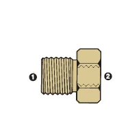 8039-06-04 By AdaptAll | -06 Male BSPP X -04 Female BSP | Solid Adapter | Brass