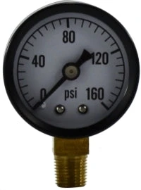 80504 By Midland | Standard Dry Gauge | 1/8" Male NPT Lower Mount | 1-1/2" Face | 0-100 PSI | Steel