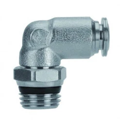89110-06-04 By AIGNEP | 89 Series | Swivel Metal Release Collet | 3/8" Tube X 1/4" Swift-Fit Male | 90° Elbow | Pack Of 10