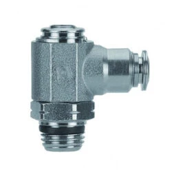 57910-10-3/8" AIGNEP | Functional (Flow Controls) Series | Flow Control | 10mm Tube X 3/8" Swift-Fit Male | Metal Release Collet | Flow In Screw Adjustment