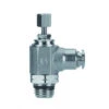 89968-53-32 By AIGNEP | Functional (Flow Controls) Series | Flow Control Metal Release Collet | 5/32" Tube X 10-32 UNF Male | Flow In Knob Adjustment