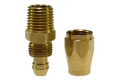 PSM0506 By Coilhose | Flexcoil Replacement Fitting | 5/16" Hose ID | 15/32" Hose OD | 3/8" Swivel Male NPT Thread | Reusable No Strain Relief | Polyurethane