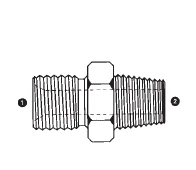 9003-12-08 By AdaptAll | -12 Male BSPP X -08 Male BSPT | Adapter | Carbon Steel