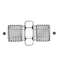 9004-04-18 By AdaptAll | -04 Male BSPP X 18mm Male Metric | Adapter | Carbon Steel