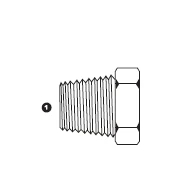 9030T-32 By AdaptAll | -32 BSPT Hex Plug | Carbon Steel