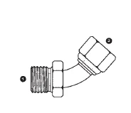 9047-12-12 By AdaptAll | -12 Male BSPP X -12 Female BSPP Swivel | 45° Elbow | Carbon Steel