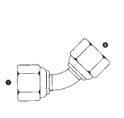 9053-20-20 By AdaptAll | -20 Female BSPP Swivel X -20 Female BSPP Swivel | 45° Elbow | Carbon Steel