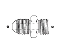 9067-10-26 By AdaptAll | -10 Male JIC X 26mm Male Metric | Adapter | Carbon Steel