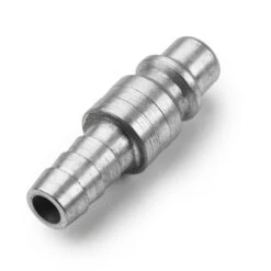 9085 23 56 By Parker | Legris Plug Quick Disconnect | 1/4" Hose Barb | 1.99" Length | Straight | Nickel-Plated Steel | Pack Of 10